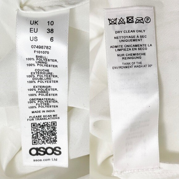 NWT ASOS Ivory Sequined Beaded Josie Backless Cami Maxi Wedding Dress Size 6 NEW - Picture 15 of 16